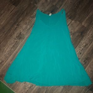 Blue tank top dress with pockets